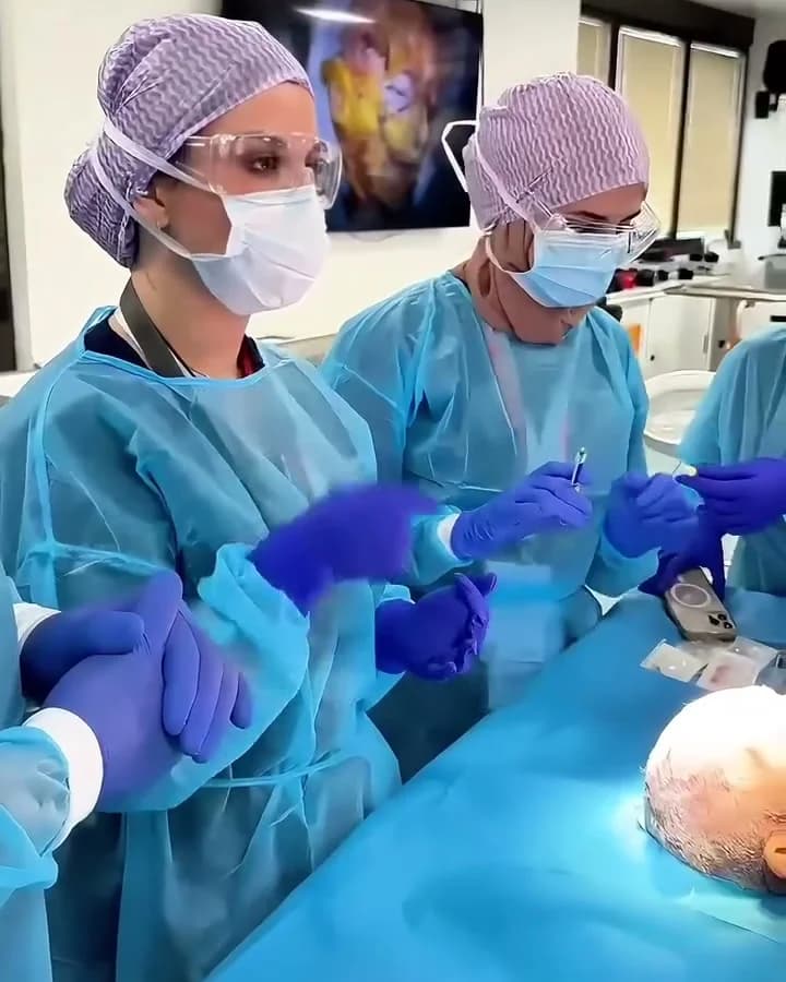 Hands-on session at the Bioxis cadaver course in Italy