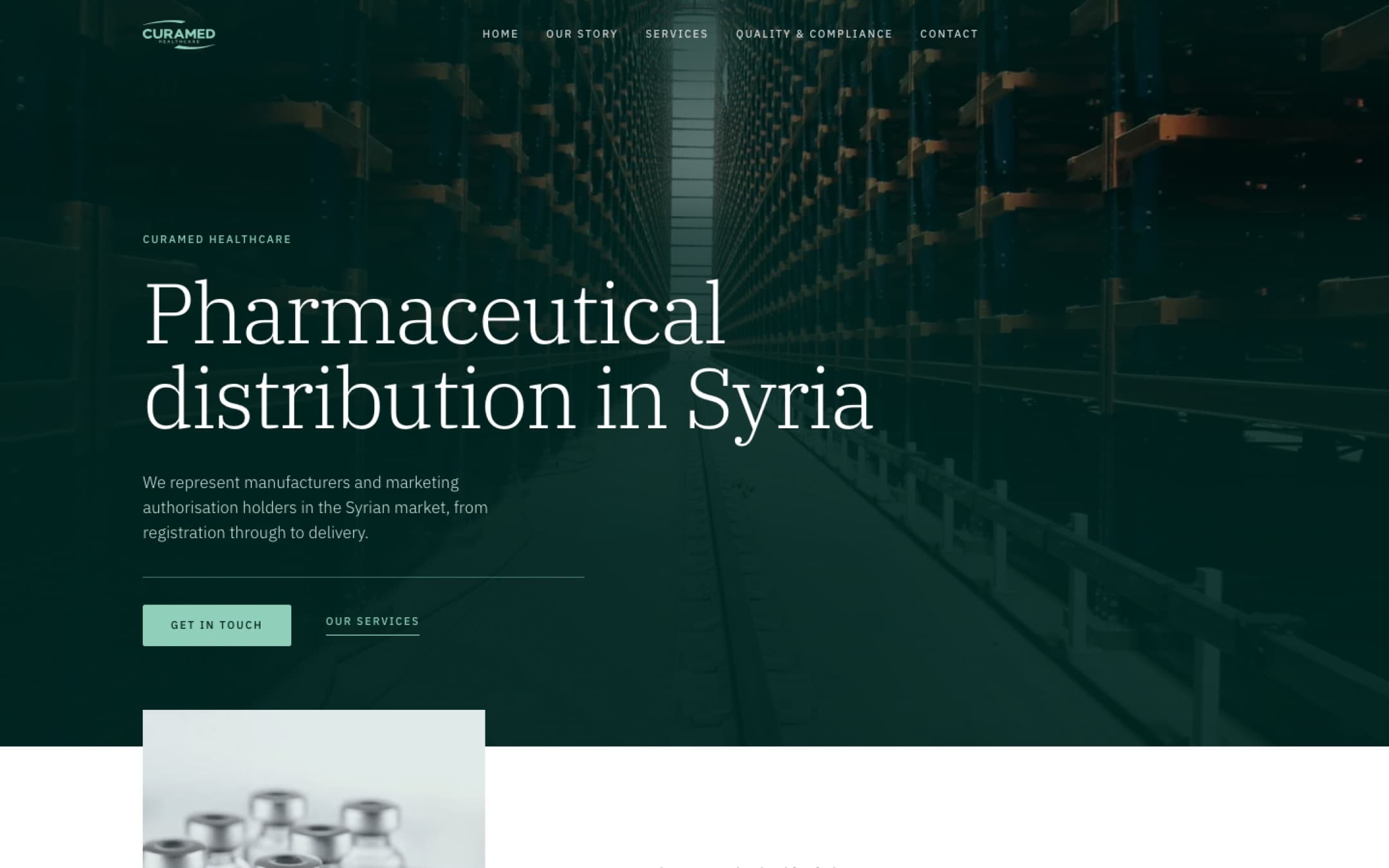 CuraMed Healthcare website preview