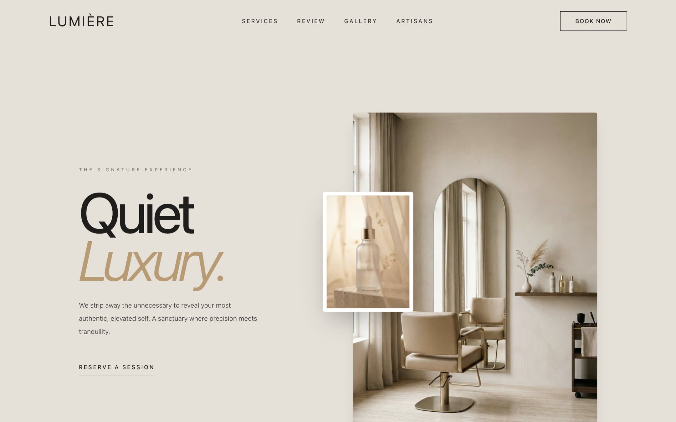 Lumière website preview