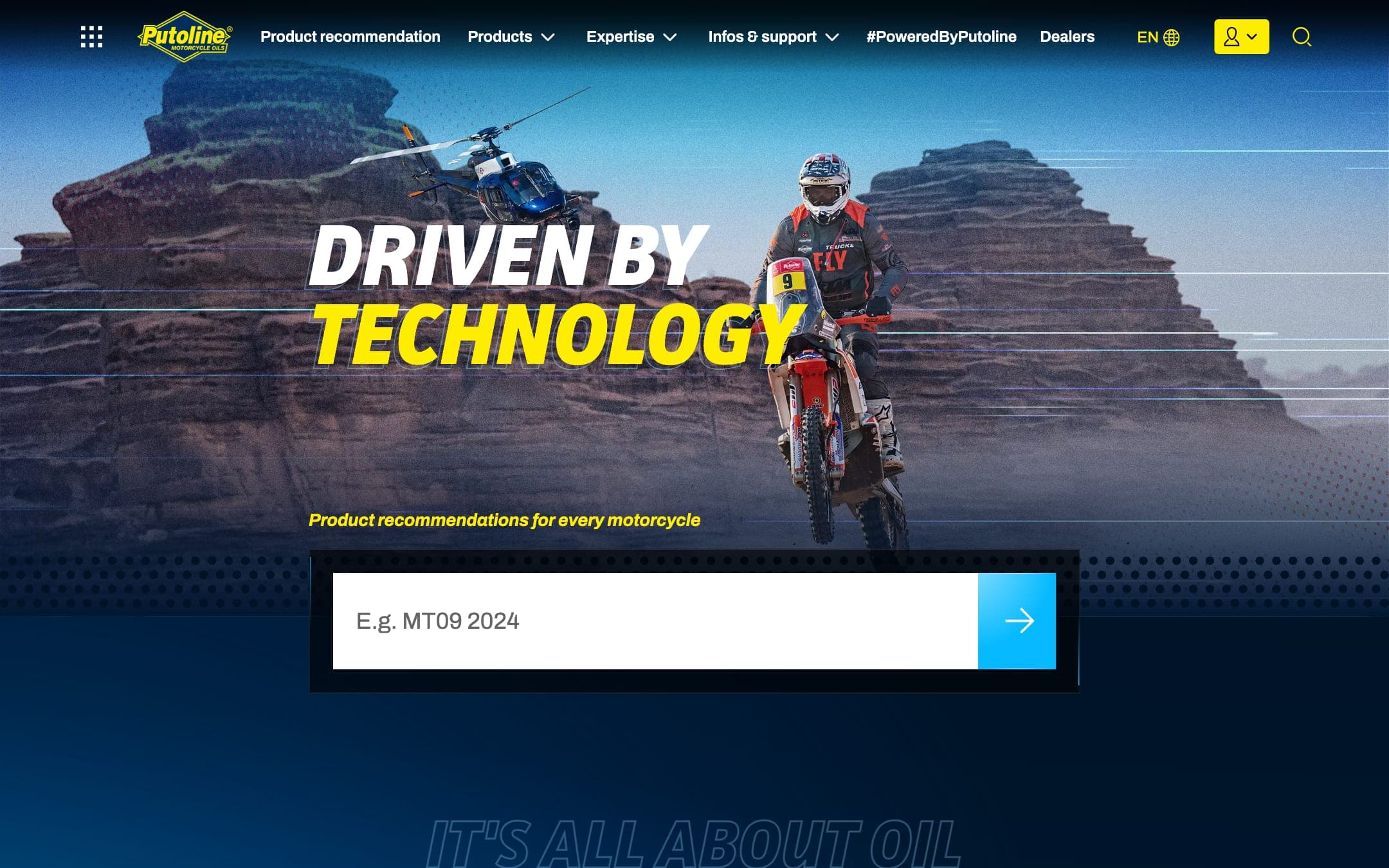 Putoline Oil website preview